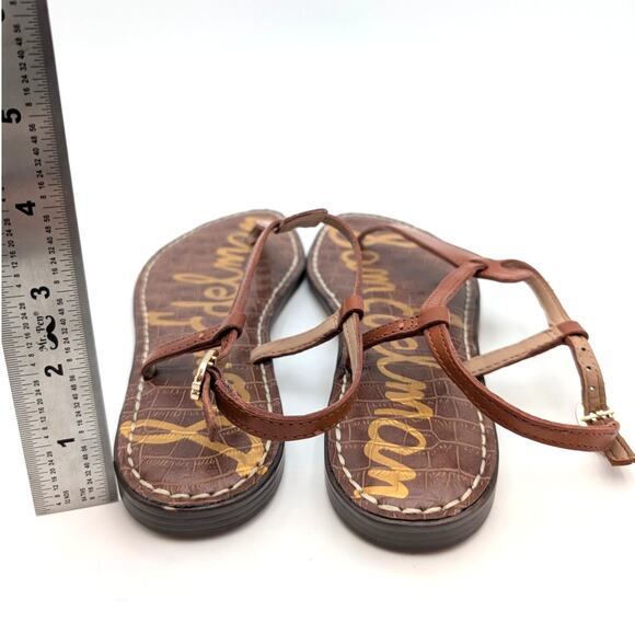 Sam Edelman Gigi Signet Sandal Women's Ankle Strap Brown Size US5M EU35 - Picture 4 of 12